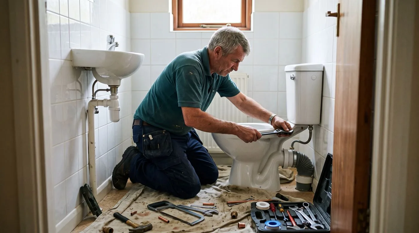 Cloakroom toilet and basin